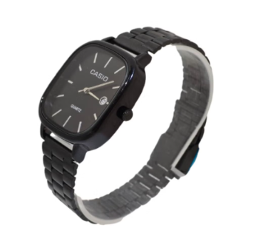 Casio Watch for Unisex Stainless Steel -Black