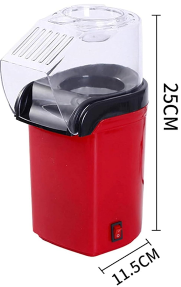 Mini Home Popcorn Maker with Measuring Cup and Removable Lid